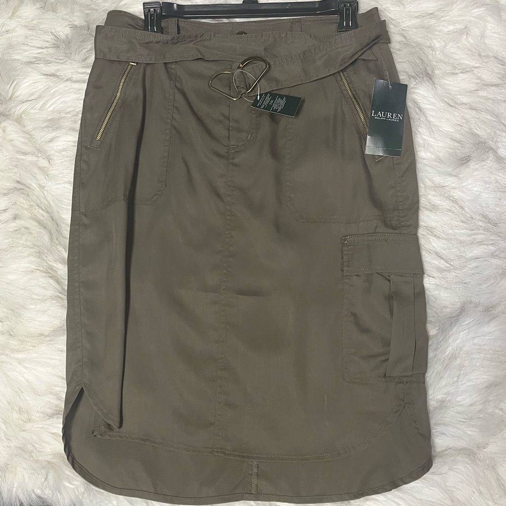 Lauren Ralph Lauren Warm Olive Green Skirt